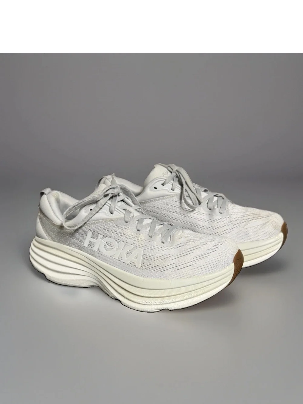 Hoka One One Bondi 8 Women’s Running Shoes Lunar Rock/Nimbus Cloud Size 9B